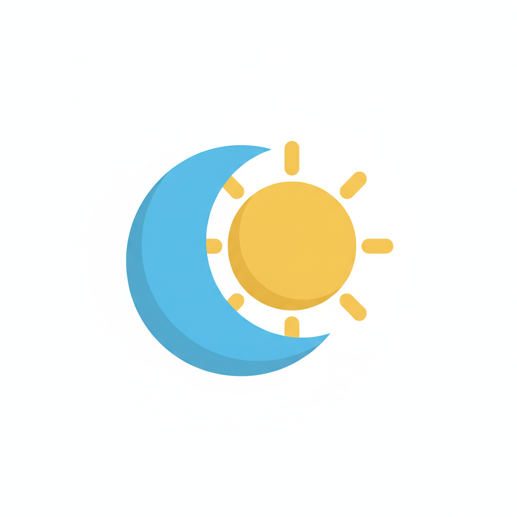 Moon and sun